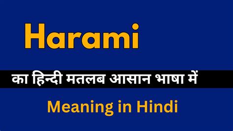 what does harami mean in hindi|Harami (Harami) .